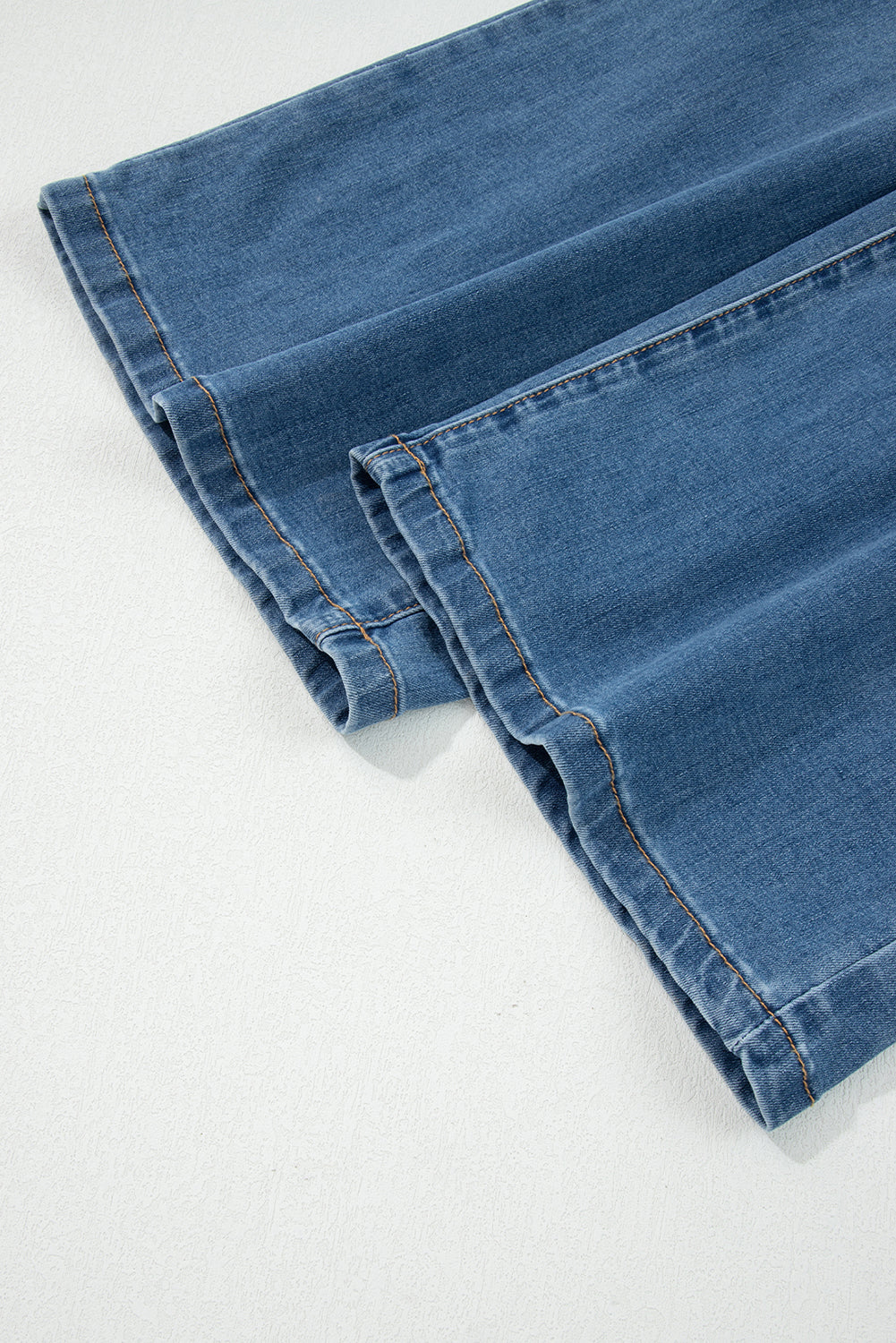 Blue High Waist Wide Leg Jeans