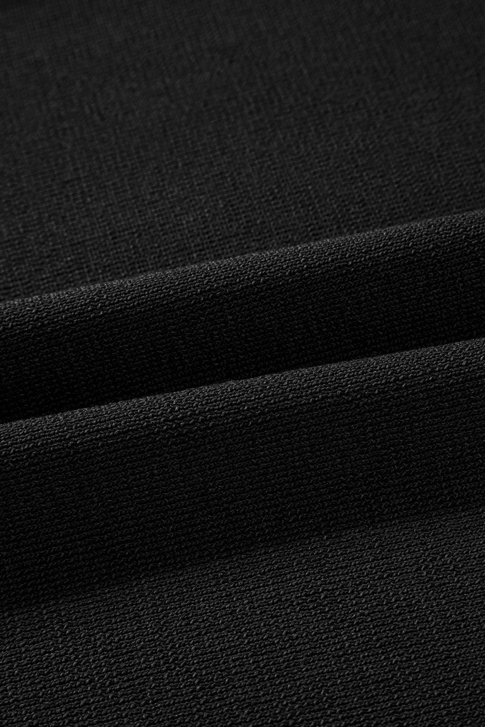 Black Contrast 2pcs Sweater Set