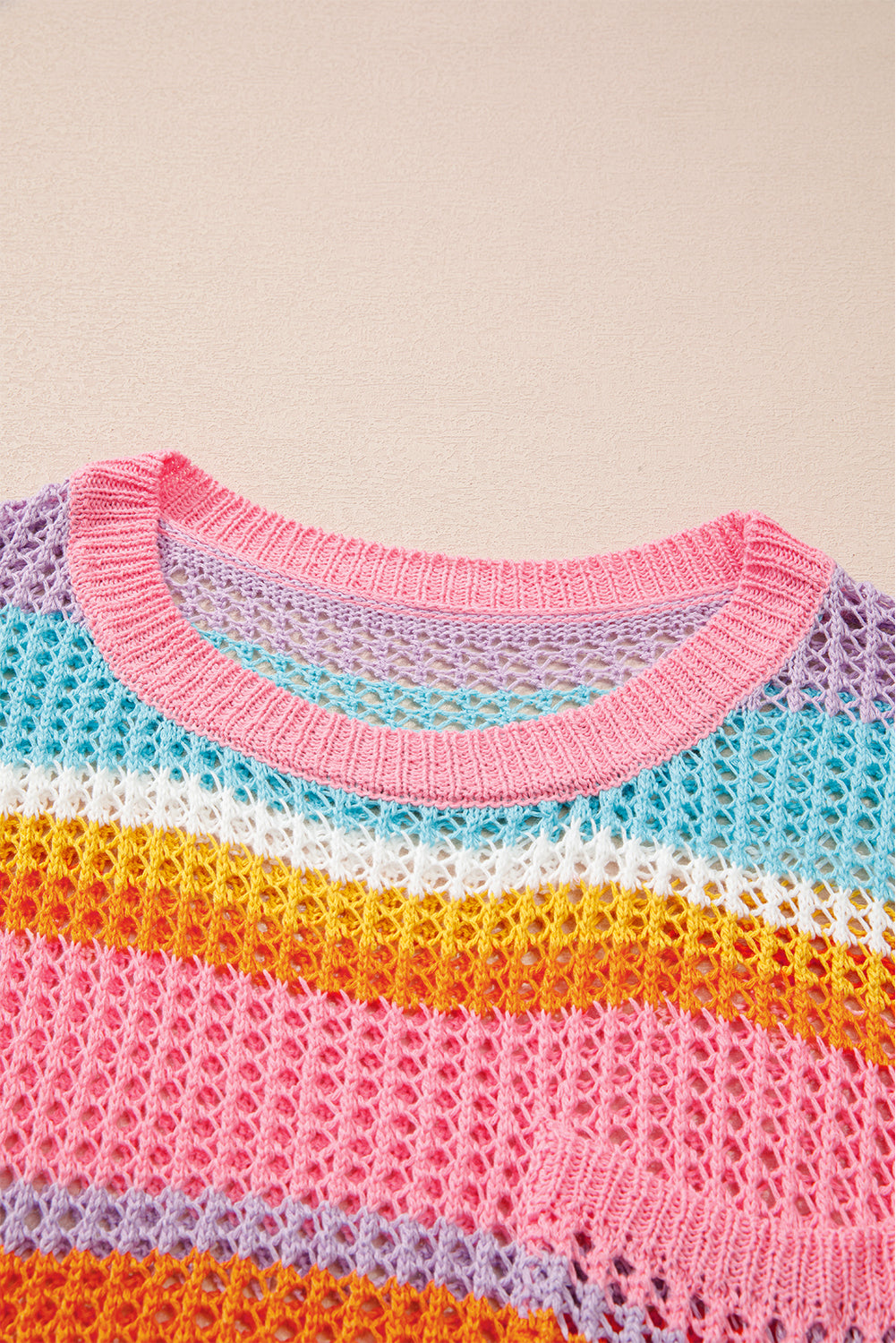 Pink Stripe Patch Pocket Top