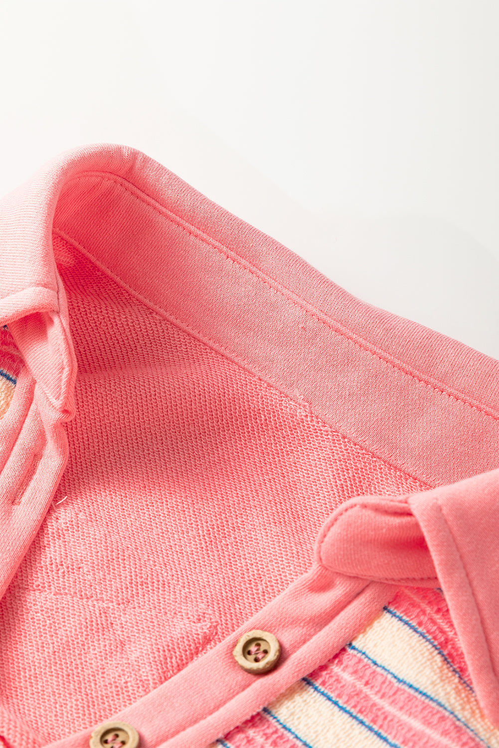 Pink Stripe Buttoned Top