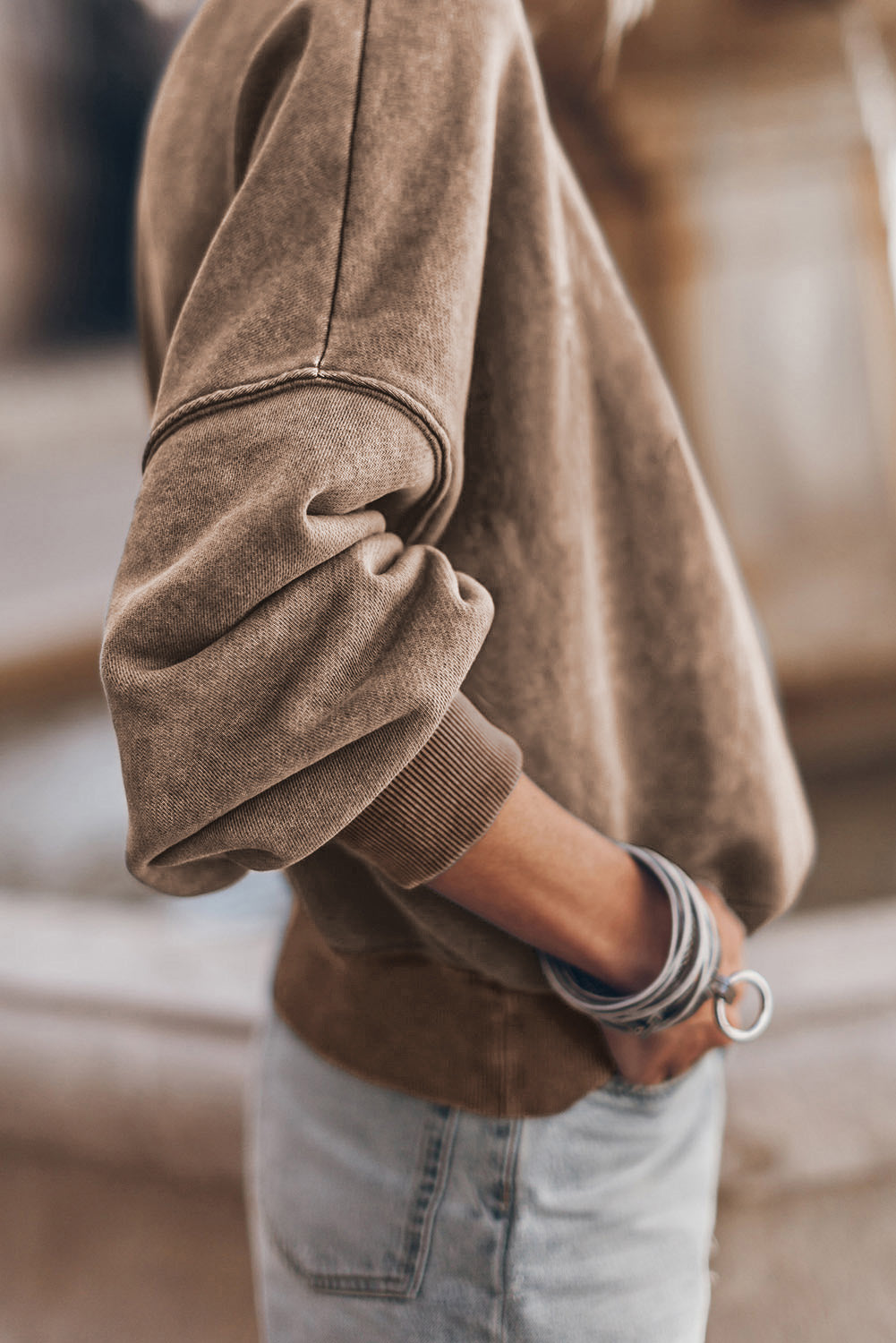Brown Pullover Sweatshirt