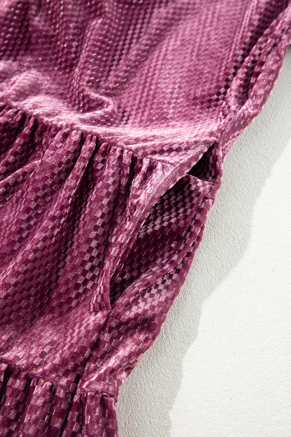 Mauve Velvet Tiered Dress