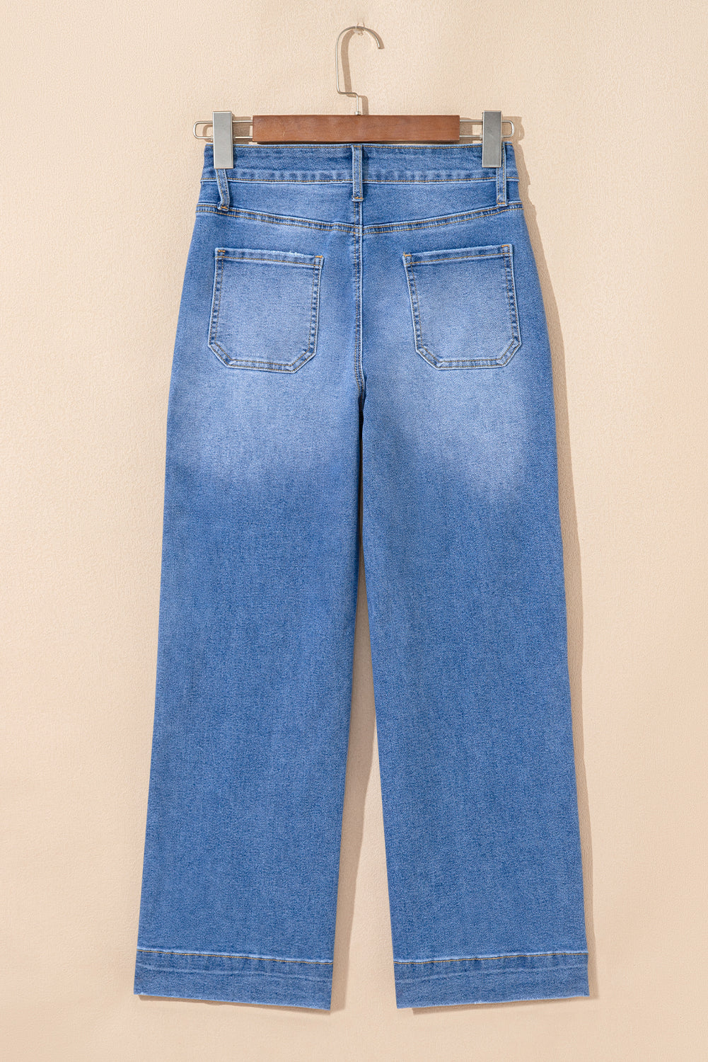 Sky Blue High Rise Wide Leg Jeans