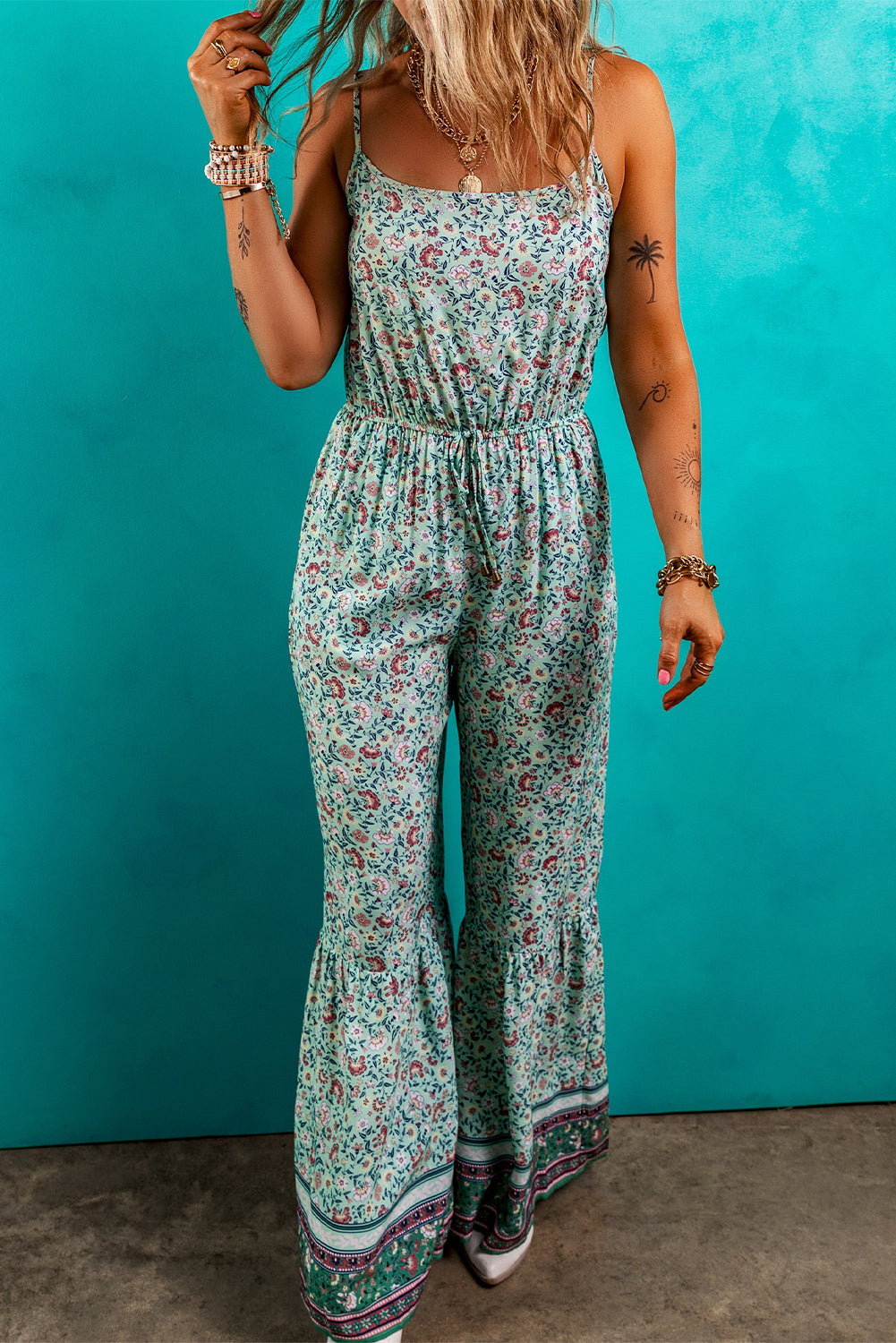 Green Bohemian Jumpsuit