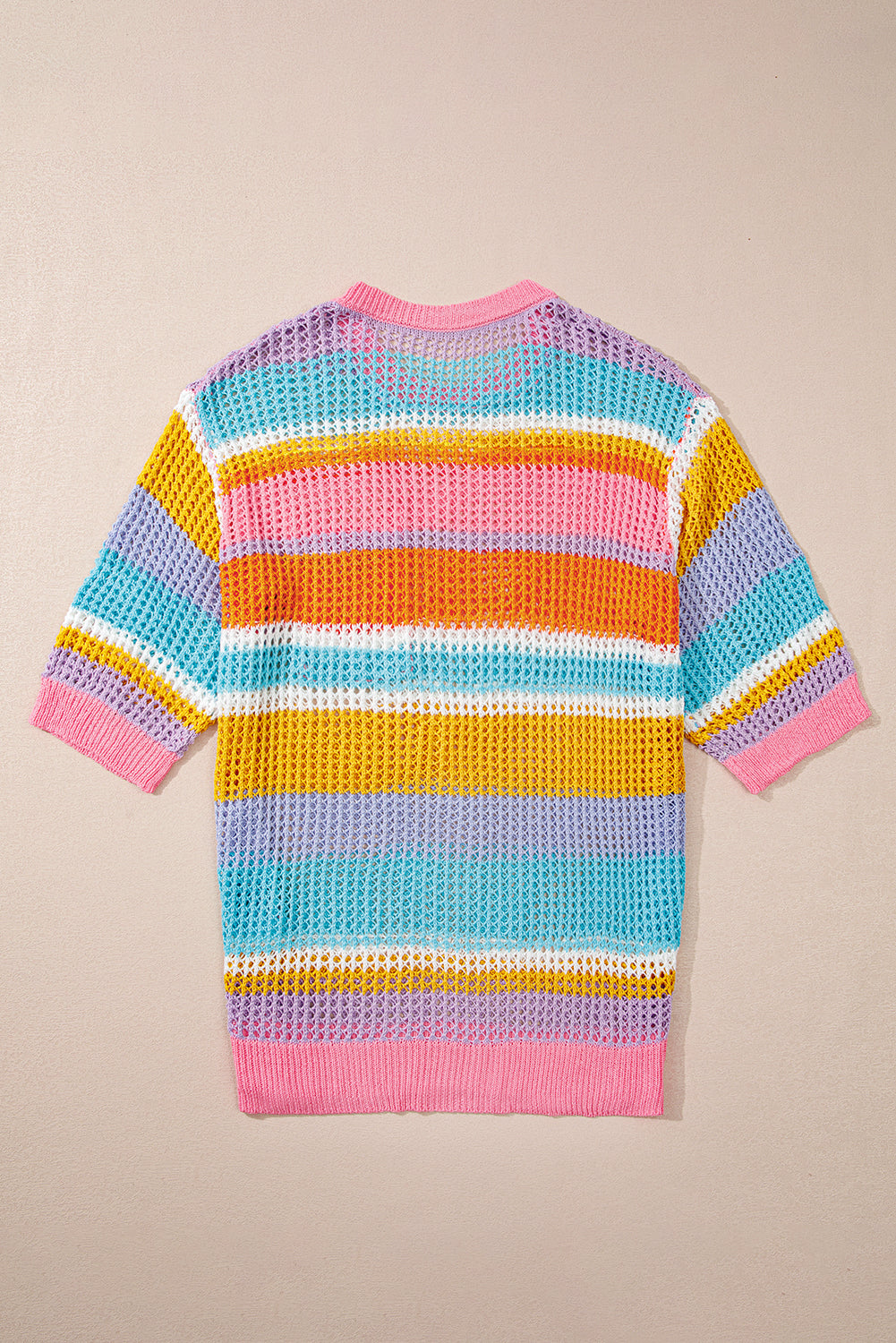 Pink Stripe Patch Pocket Top