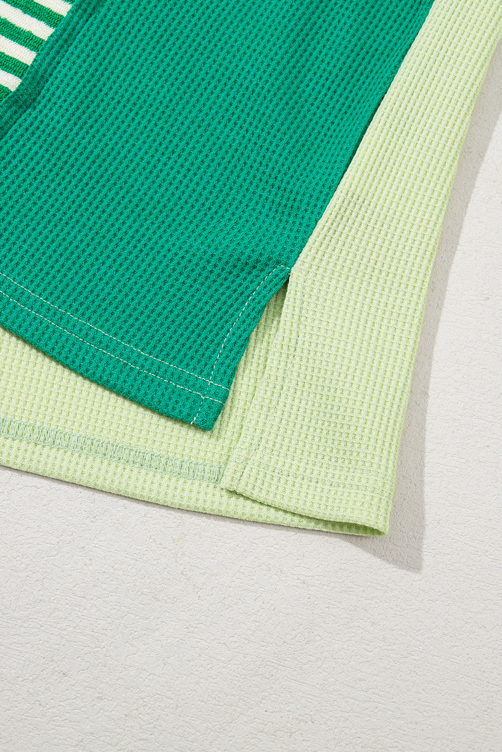 Green Stripe Patchwork Shirt