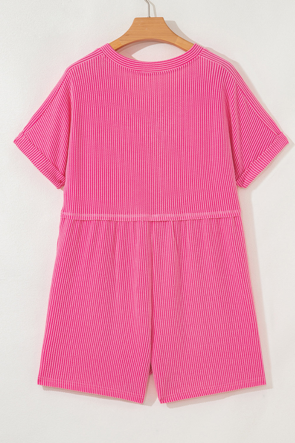 Bright Pink Buttoned Romper