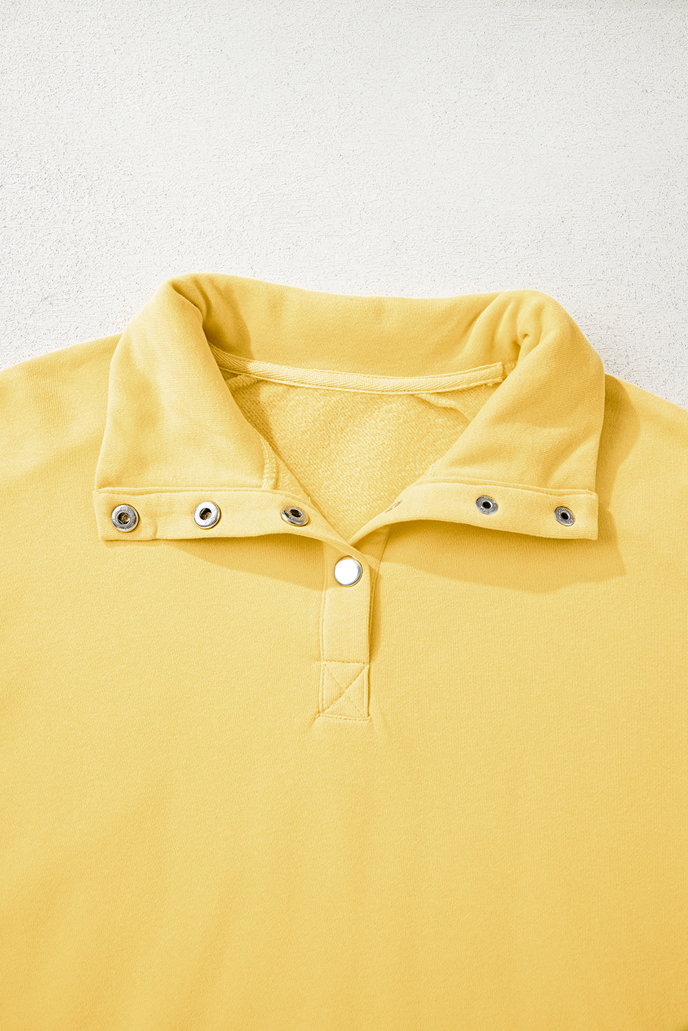 Yellow Cream Embroidered Flower Sweatshirt