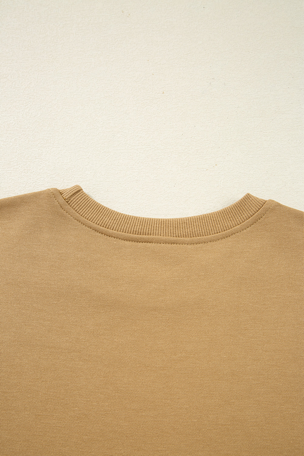 Camel Floral Crew Neck Sweatshirt