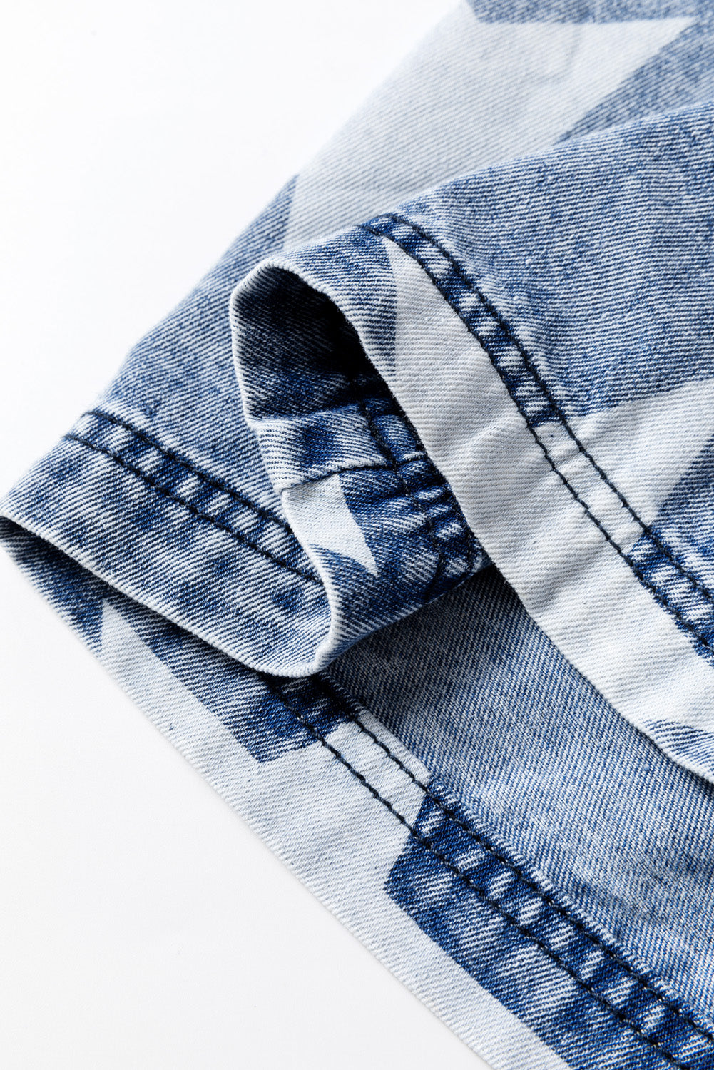 Light Blue Star High Waist Wide Leg Jeans