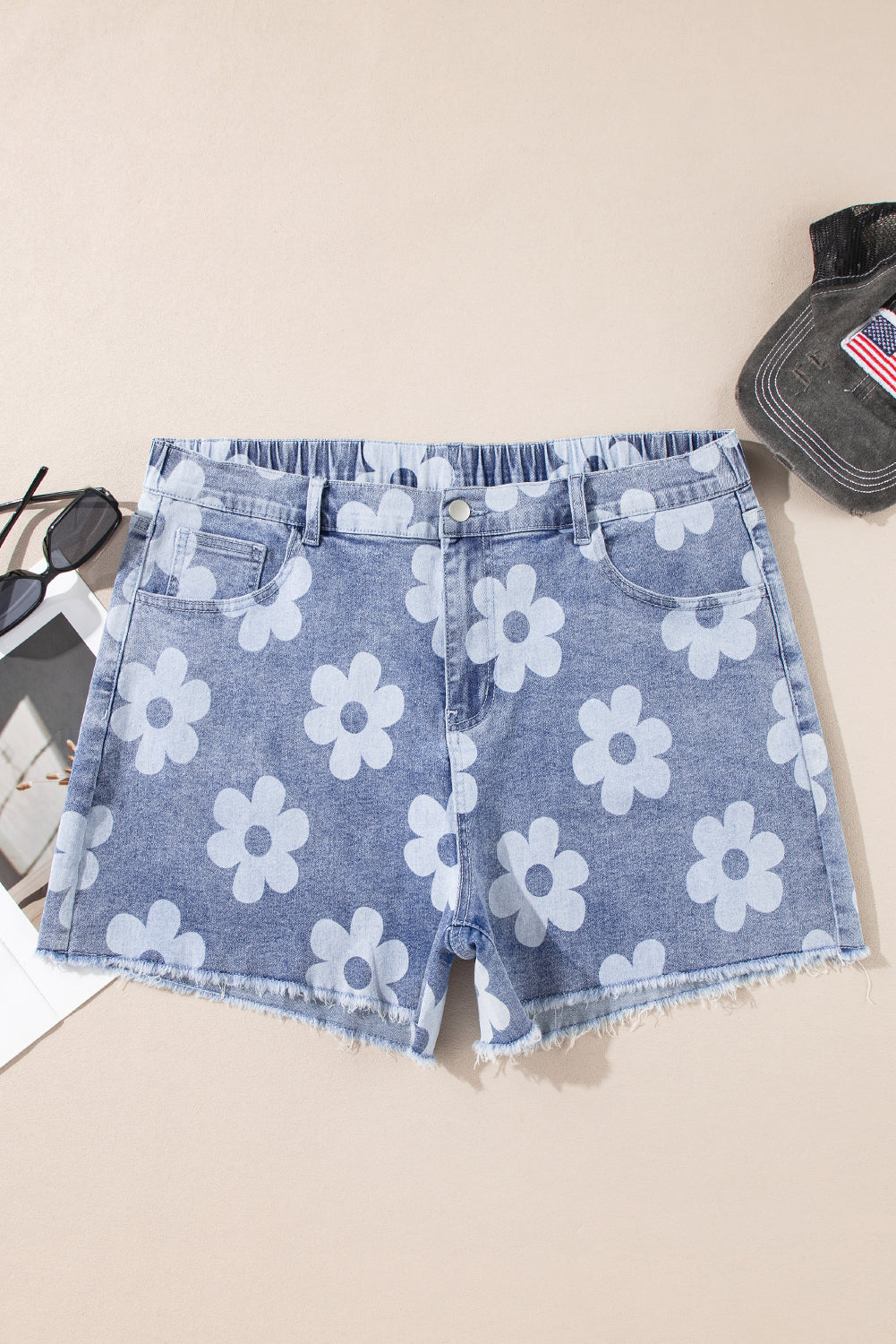 Ashleigh Blue Floral Denim Shorts