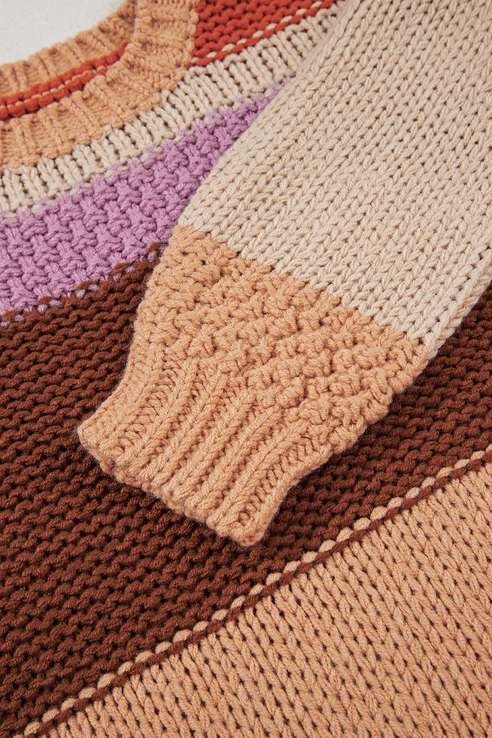 Multicolour Cropped Knitted Sweater