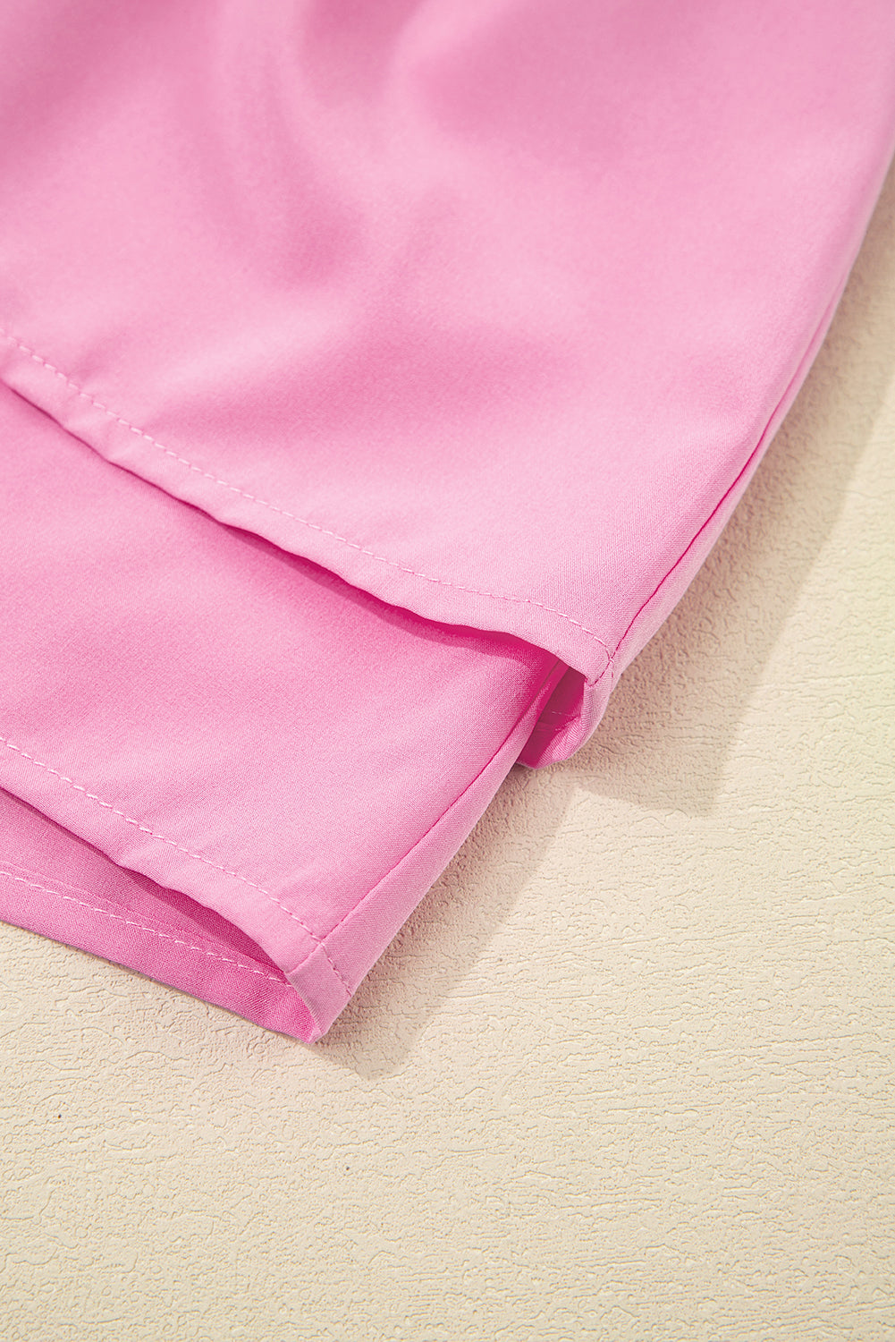 Bright Pink Crossed Waist Shorts