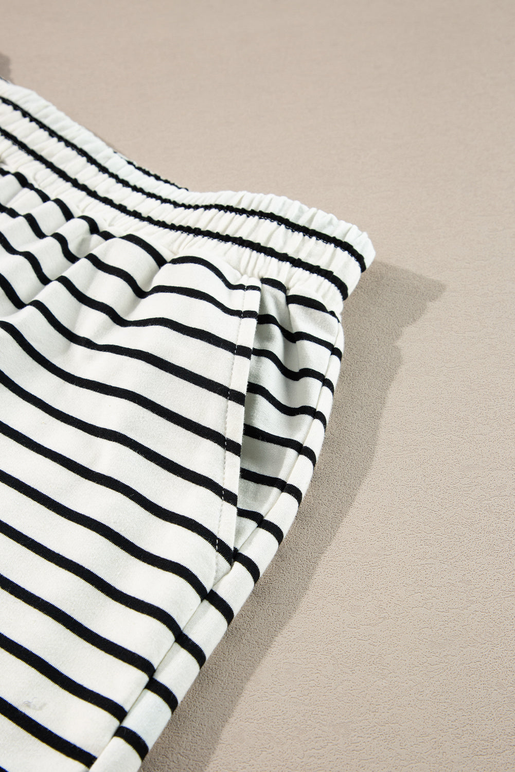 Black & White Stripes Top and Shorts Set