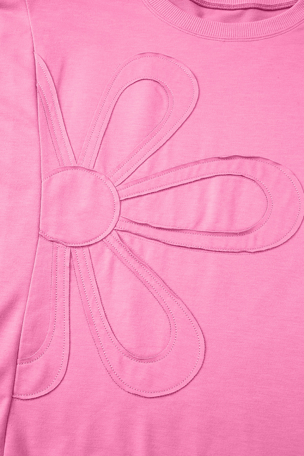 Pink Floral Patched Tunic Top