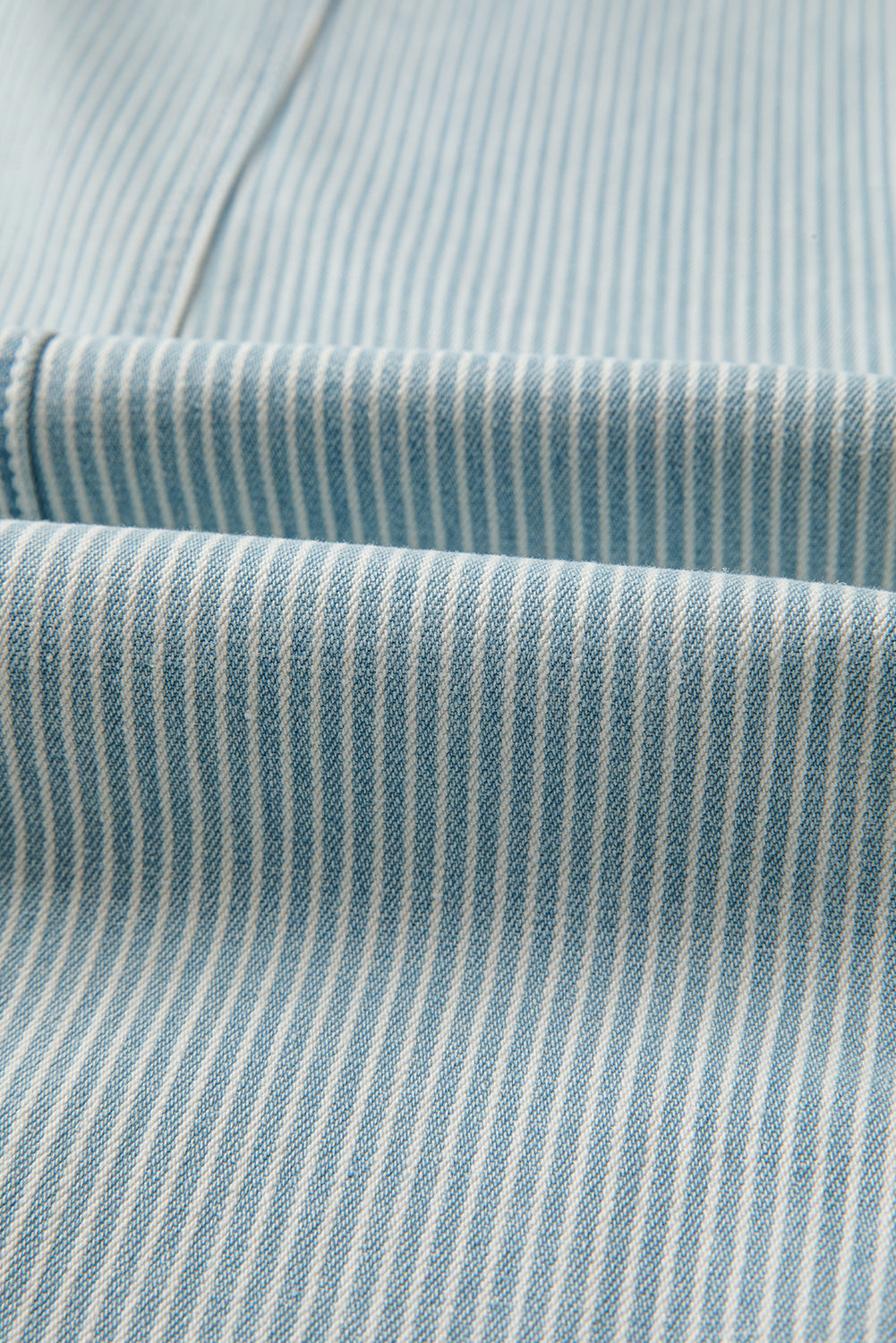 Blue Stripe Mid Rise Drawstring Jeans