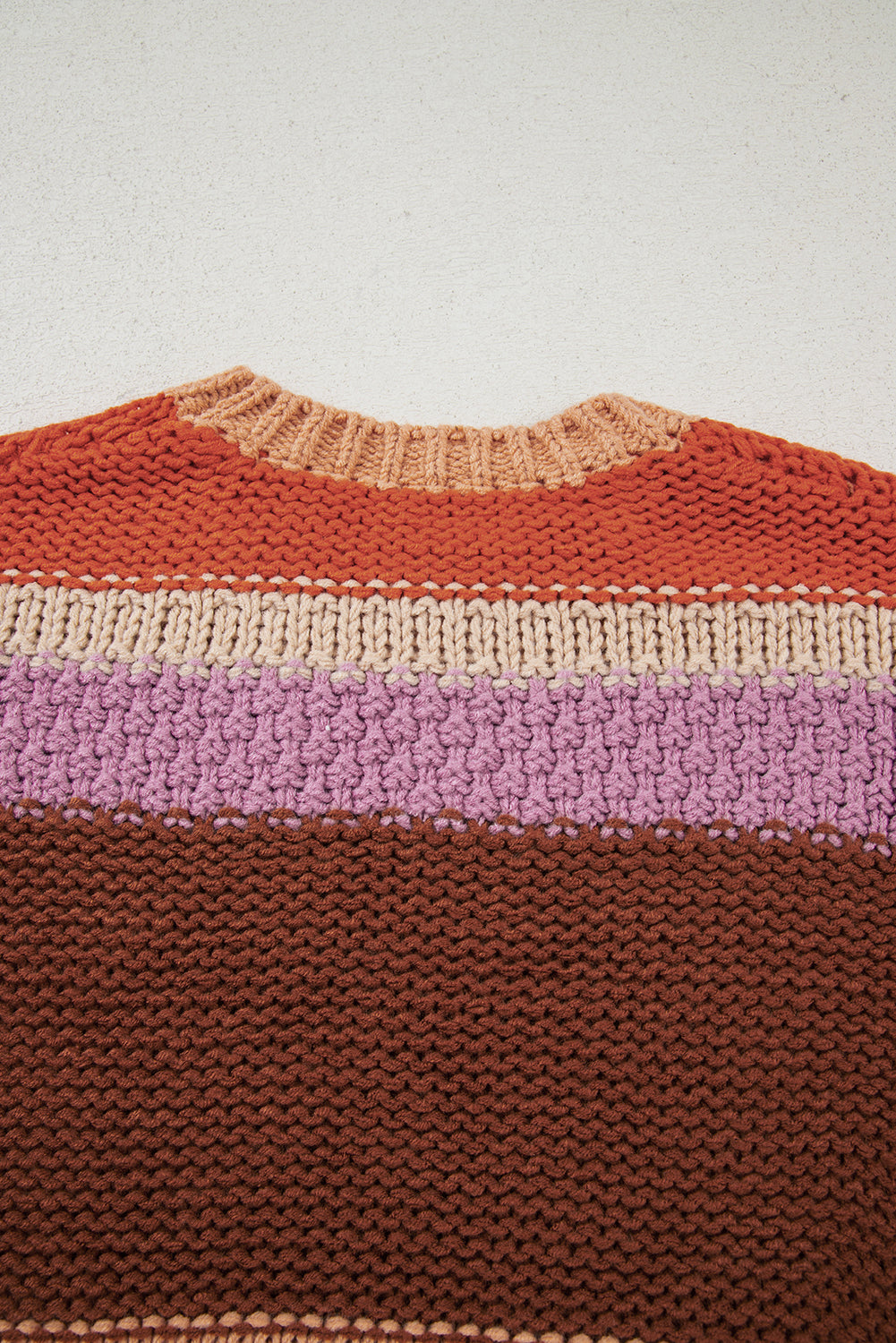 Multicolour Cropped Knitted Sweater
