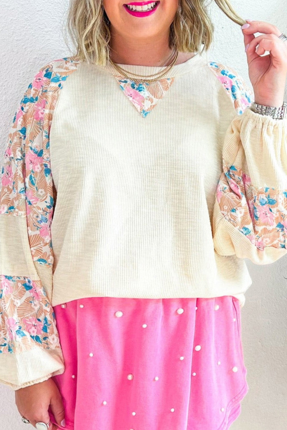 Apricot Patchwork Top