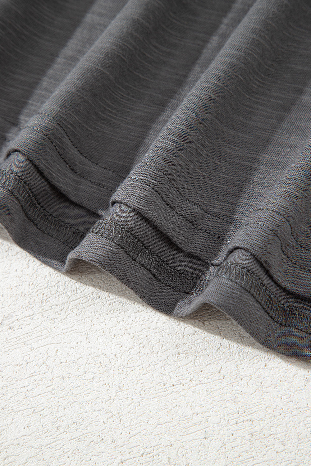Dark Grey Ruffled Top