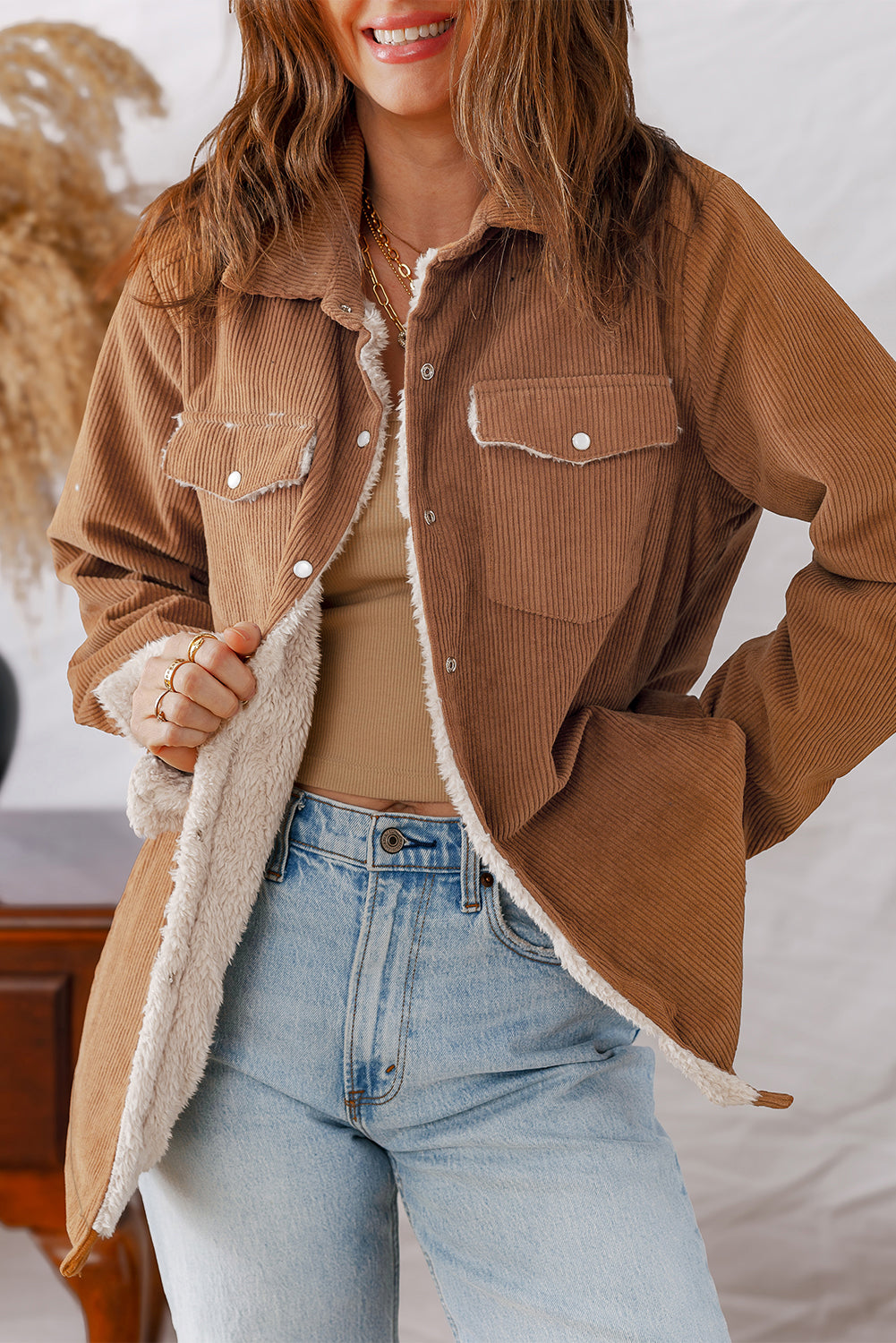 Fleece Lined Corduroy Jacket