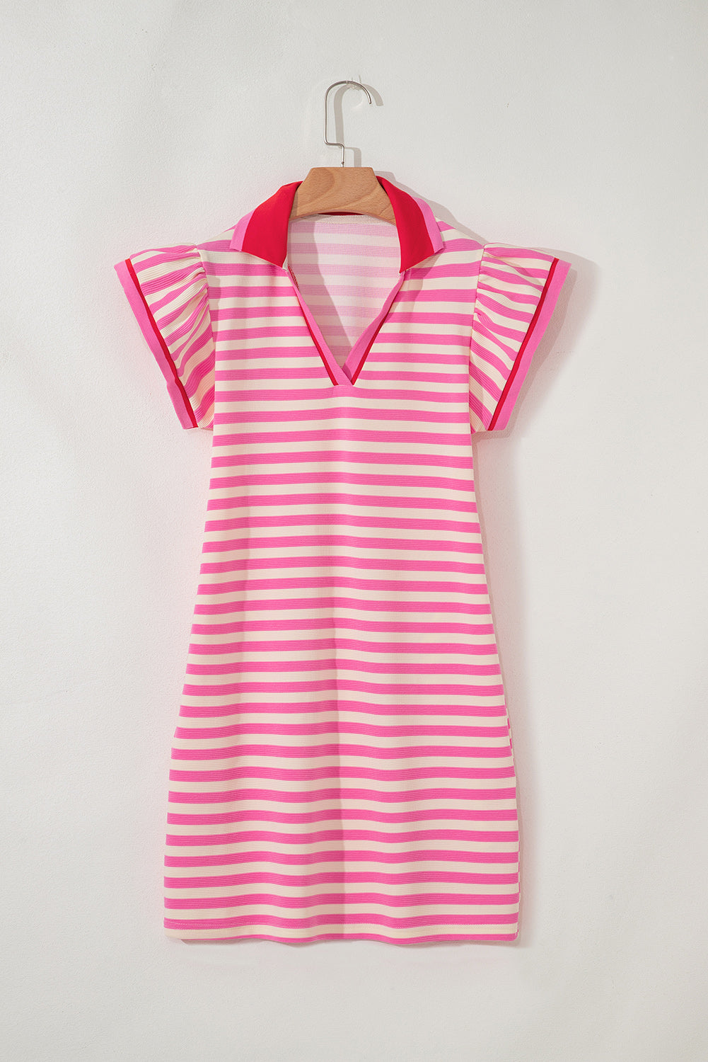 Pink Stripe Print Dress