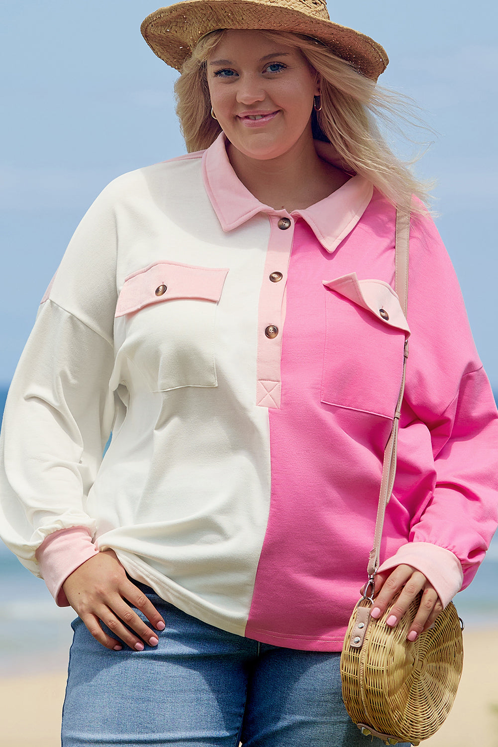 Bonbon Color Block Sweatshirt