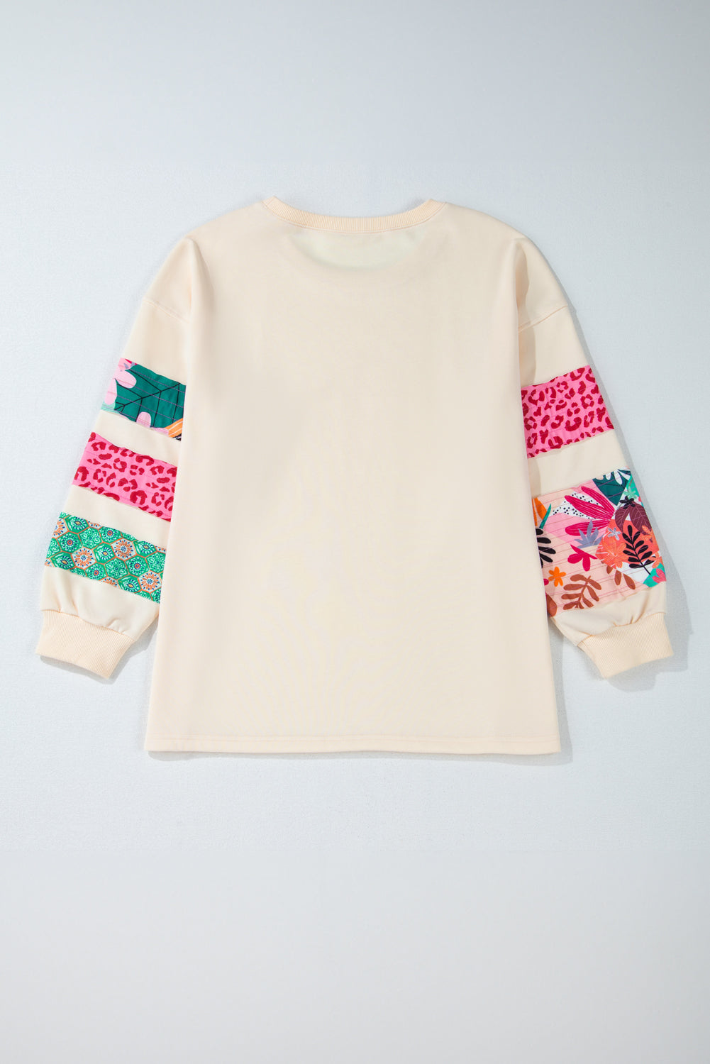 Beige Patchwork Sweatshirt