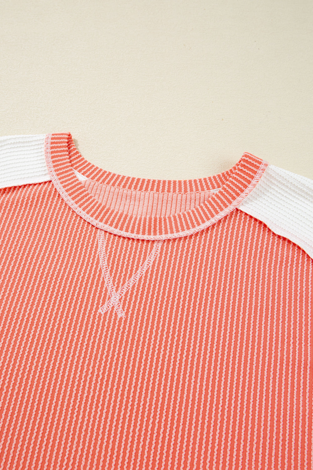 Orange Twist Colorblock Top