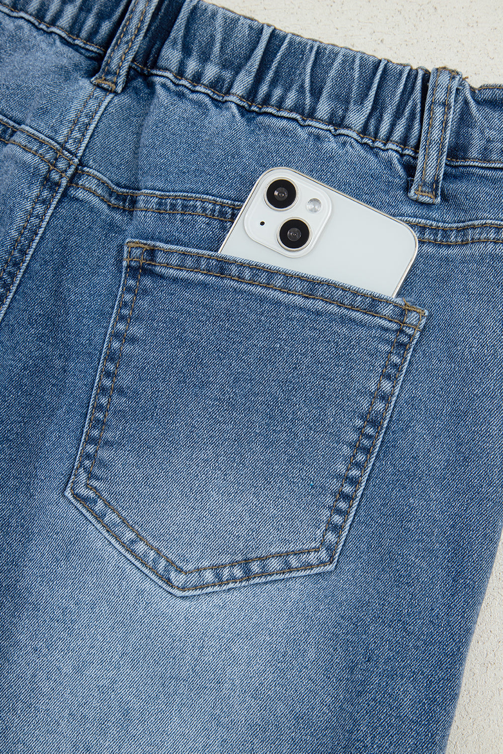 Blue Star Patchwork Wide Leg Jeans