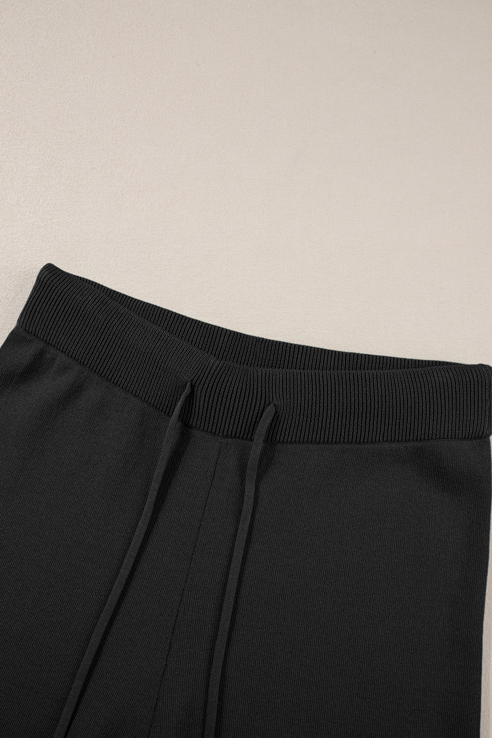 Black Contrast 2pcs Sweater Set