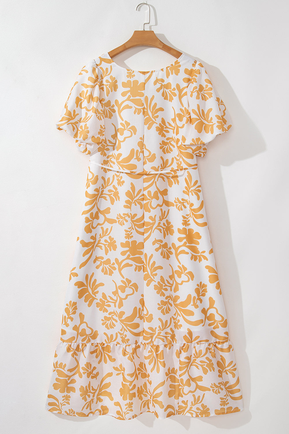 Apricot Floral Maxi Dress