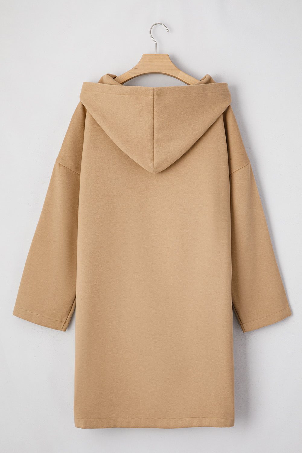 Beige Casual Zip up Coat