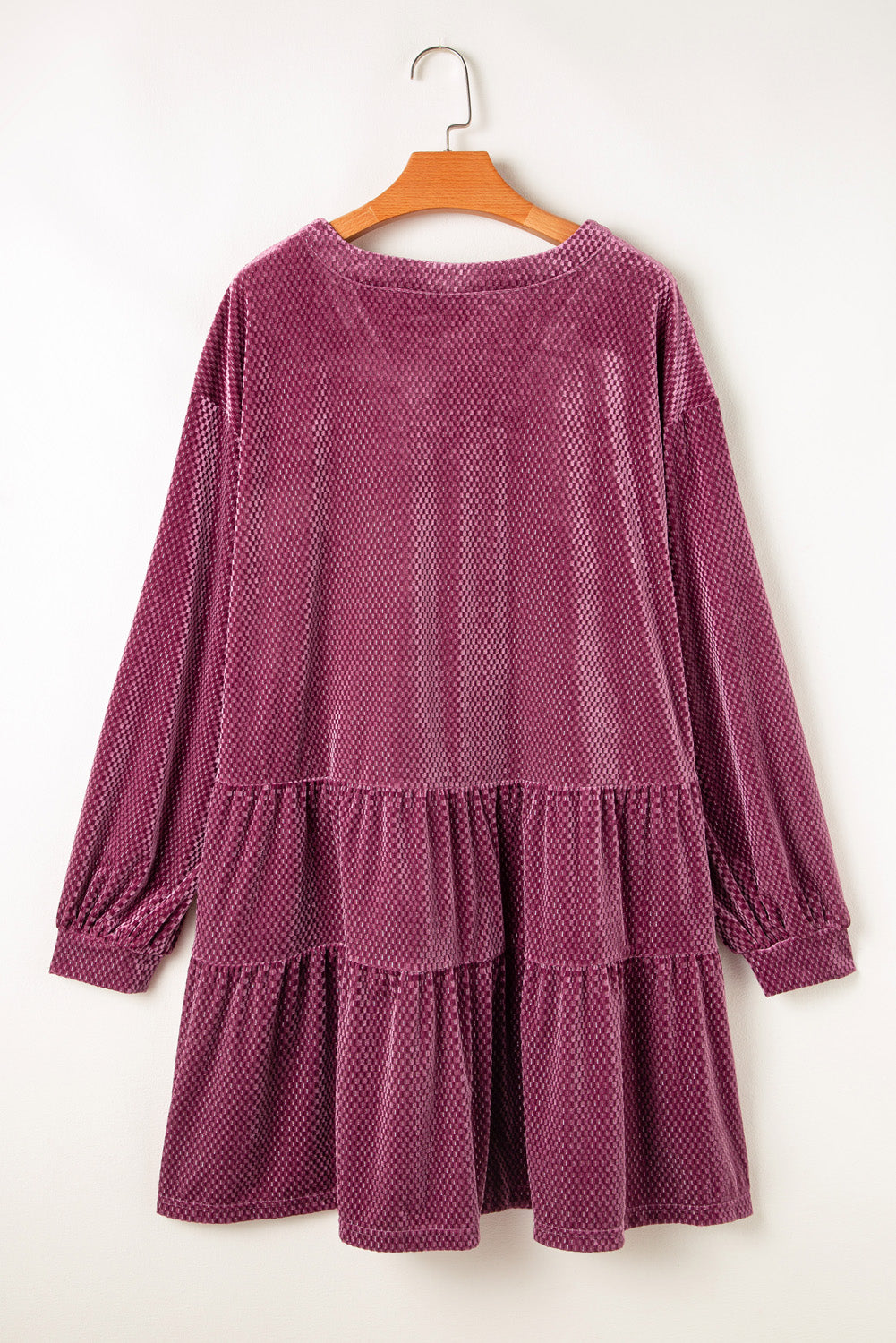 Mauve Velvet Tiered Dress