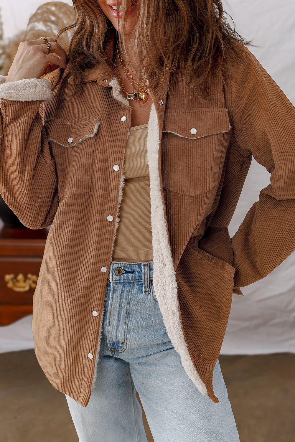 Fleece Lined Corduroy Jacket