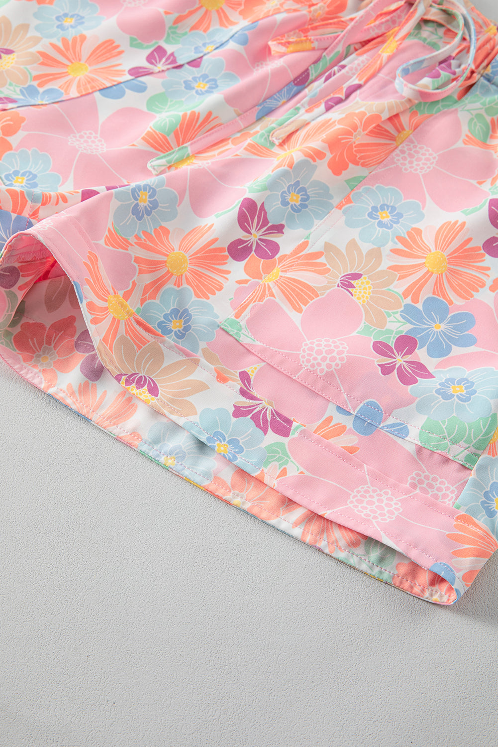 Pink Floral Casual Shorts