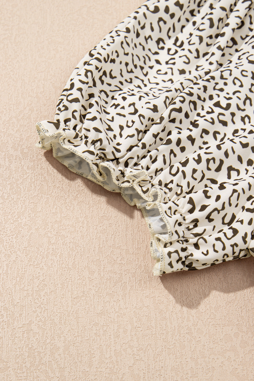 Beige Leopard Print Flared Dress