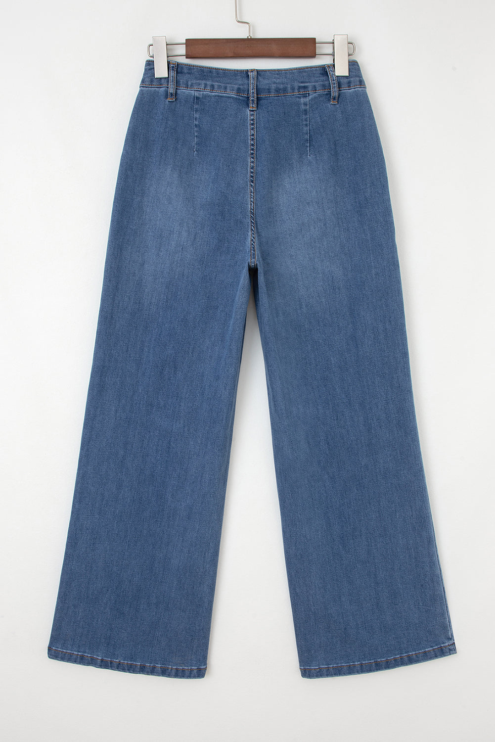 Blue High Waist Wide Leg Jeans