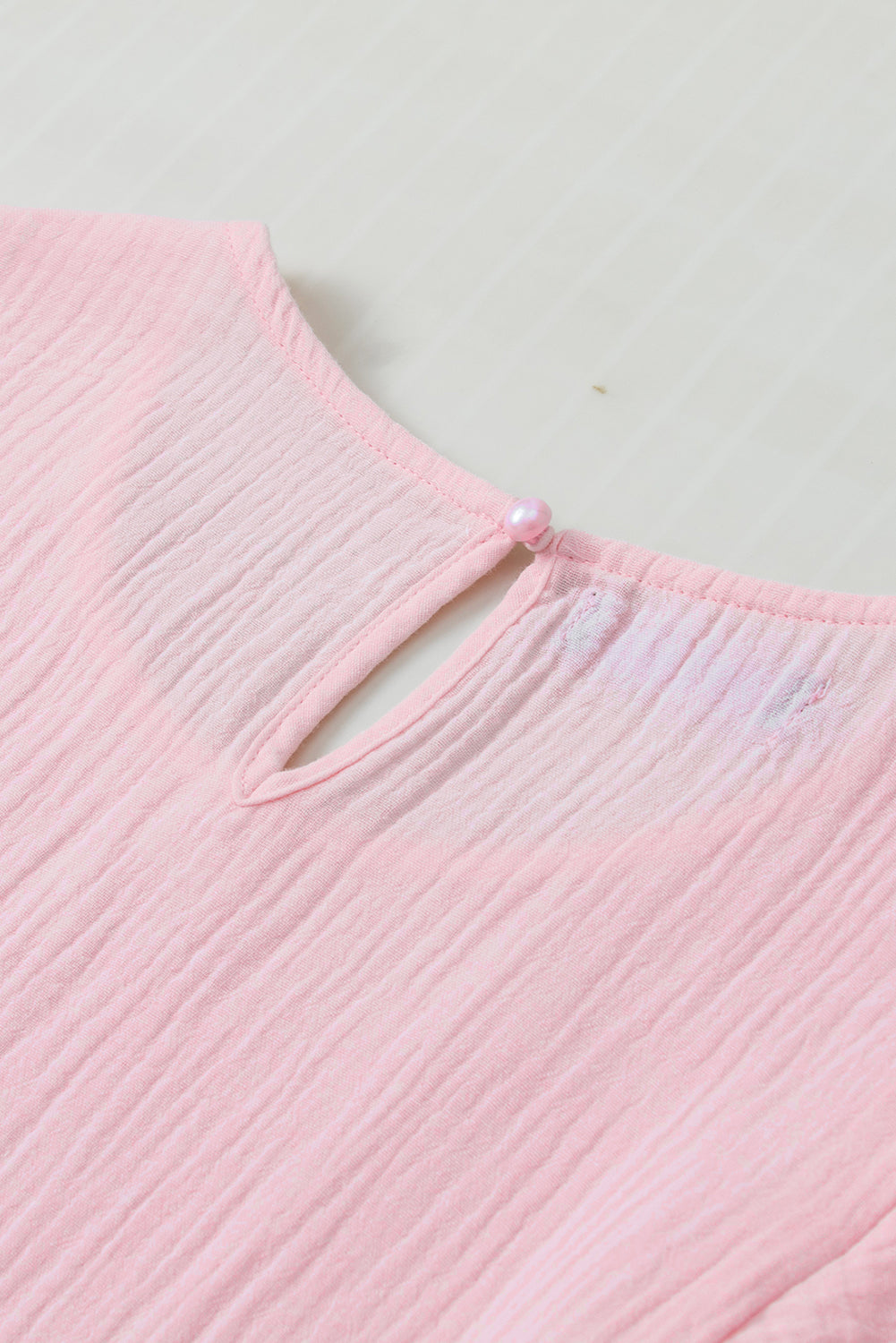 Light Pink Ruffle Sleeve Blouse