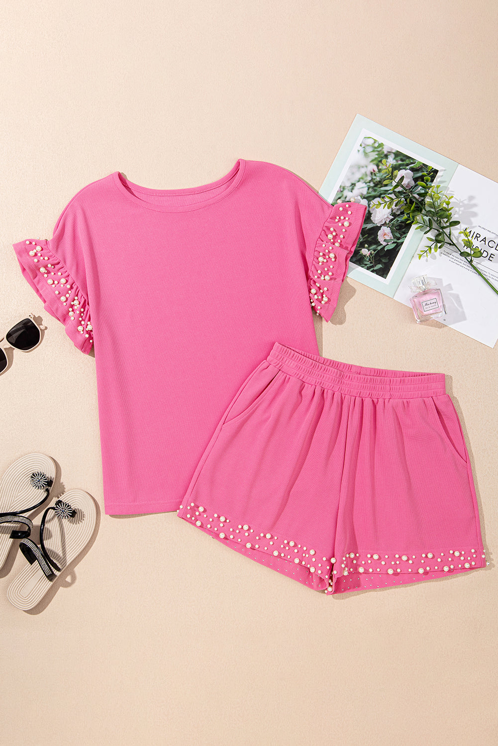 Bright Pink Pearled Set