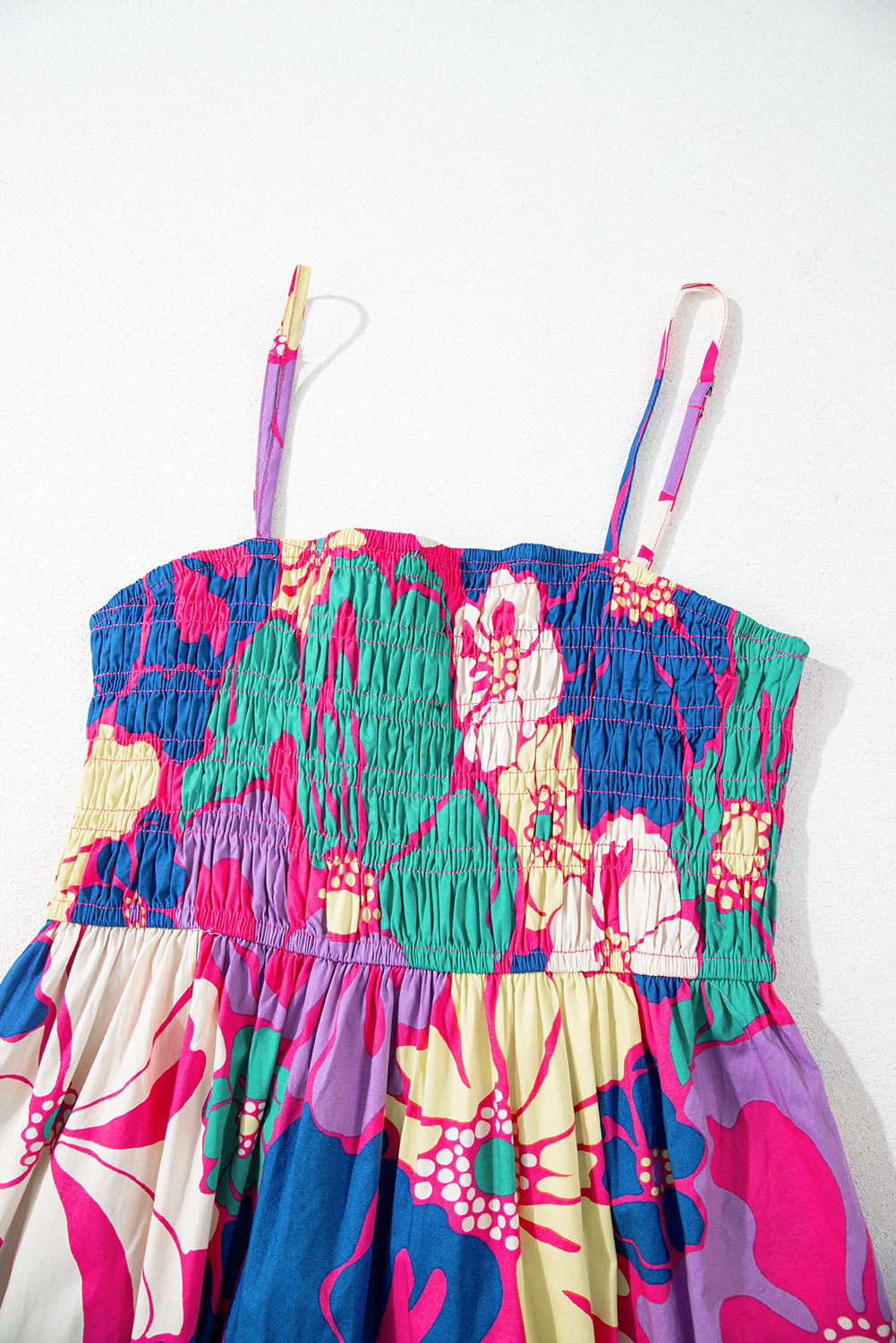 Purple Floral Print Maxi Dress