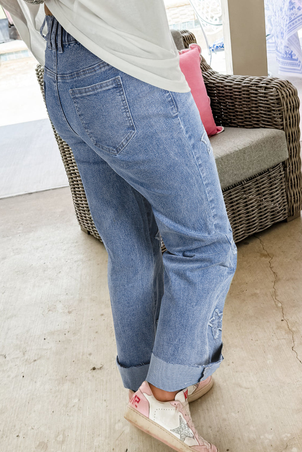 Dusk Blue Foiled Star Jeans