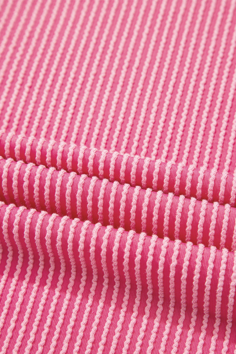 Rose Red Twisted Ribbed Tee