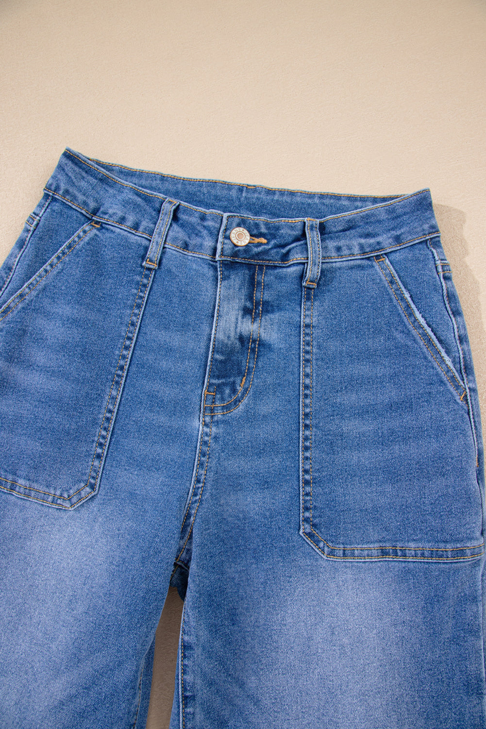 Sky Blue High Rise Wide Leg Jeans