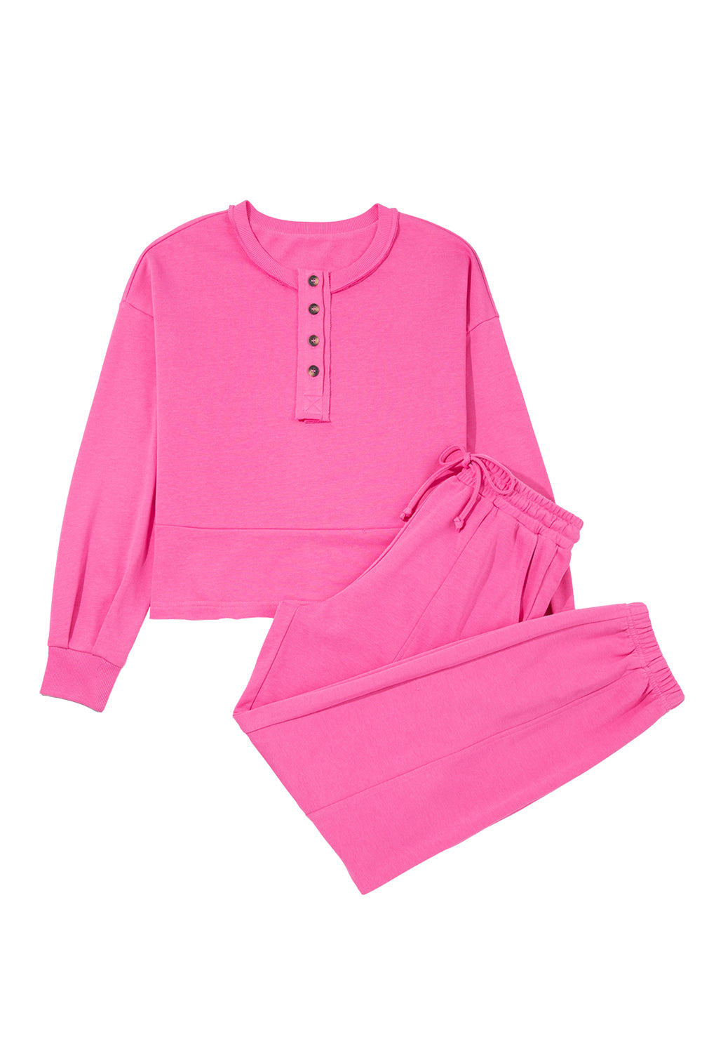 Bright Pink Pullover and Jogger Pants Set