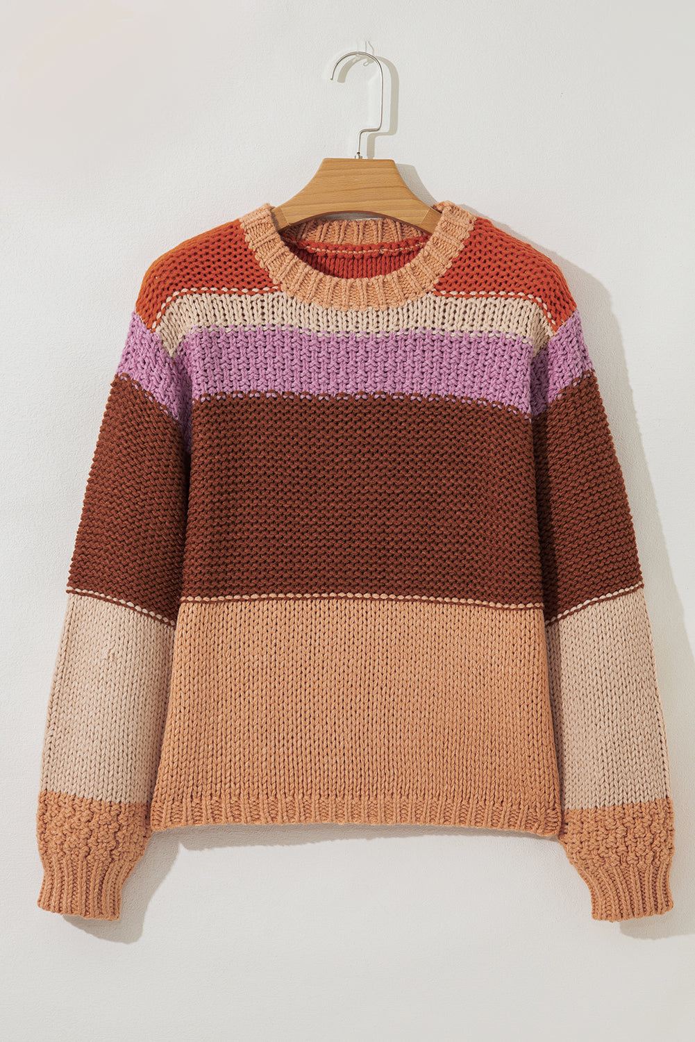 Multicolour Cropped Knitted Sweater
