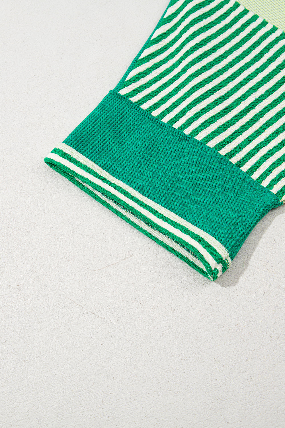 Green Stripe Patchwork Shirt