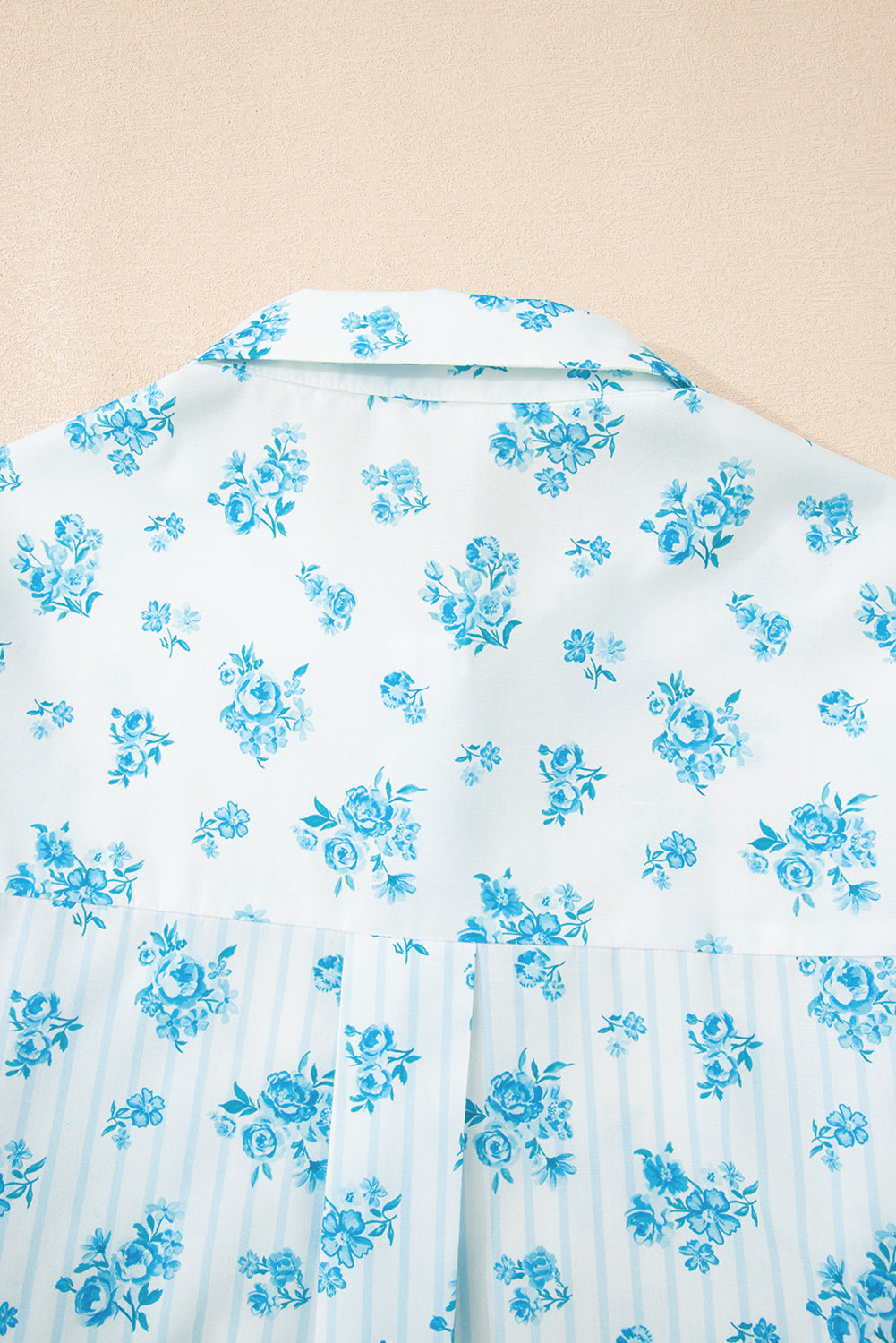 Sky Blue Floral Shirt and Shorts Set
