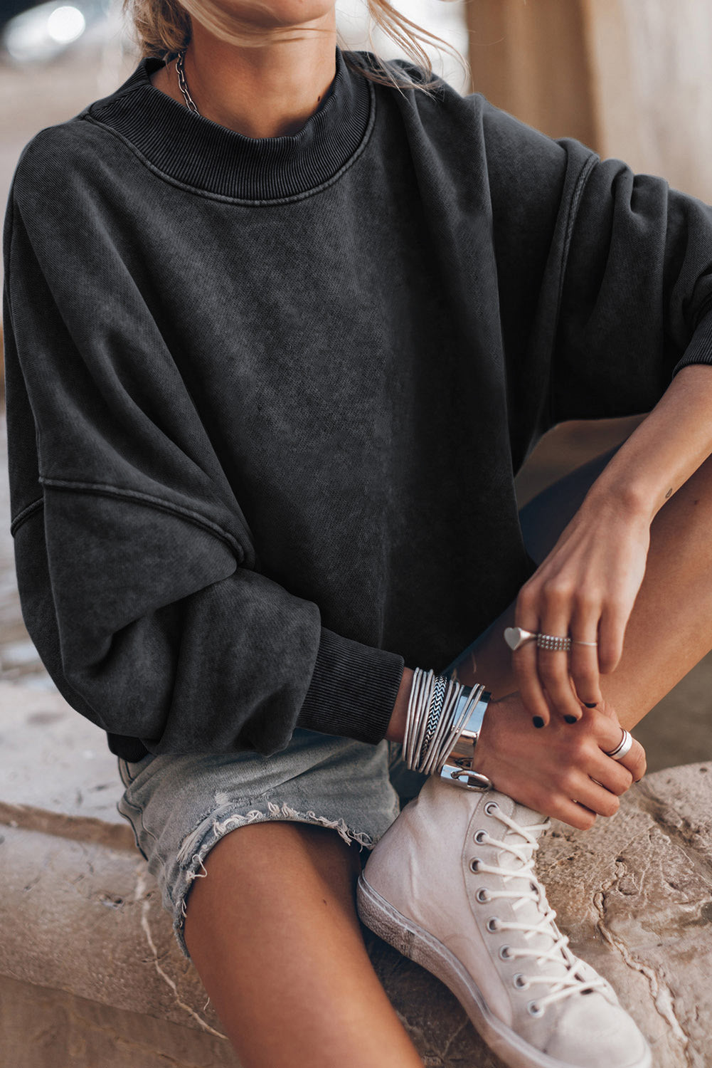 Black Pullover Sweatshirt