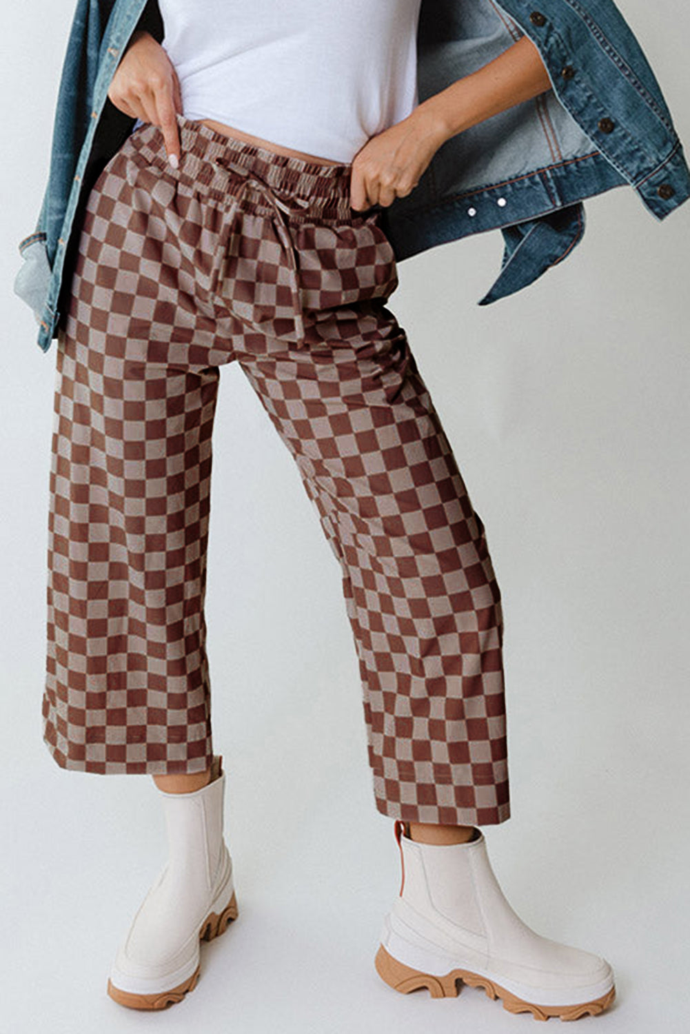 Khaki Checkered Pants