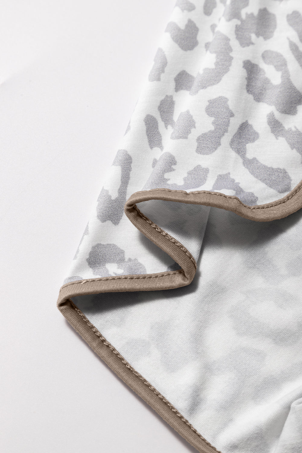 White Leopard Casual Shorts